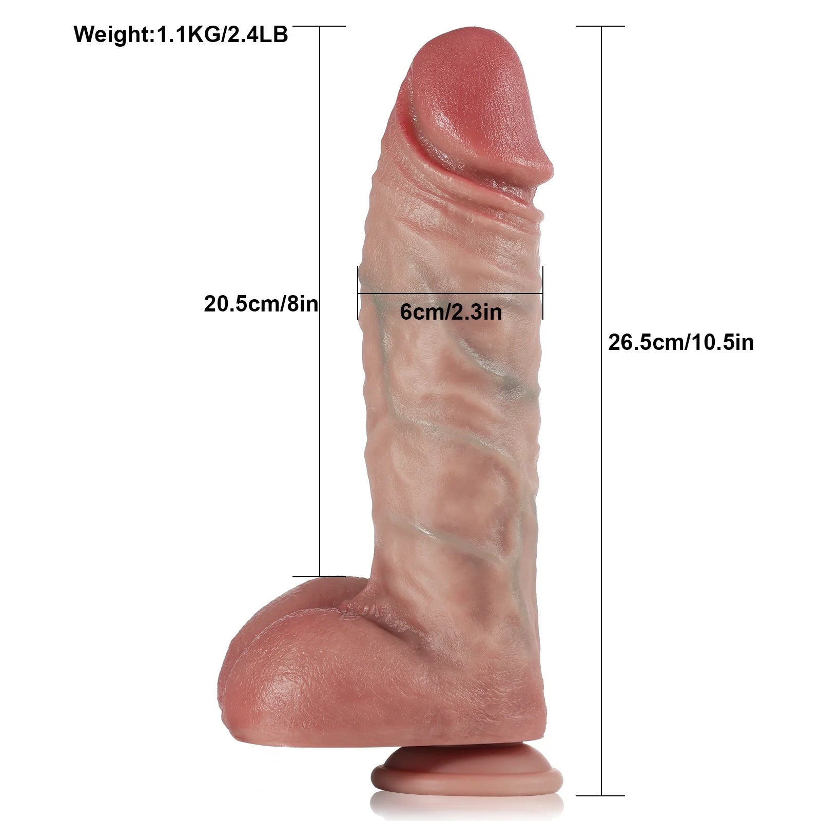 10.5" Ultra Realistic Thick Thrusting Pulsating Dildo