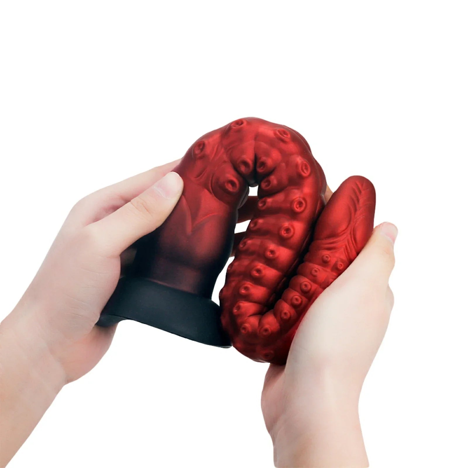 16.8 Inch Tentacle Dildo Ringed Texture Suction Base Fantasy Play