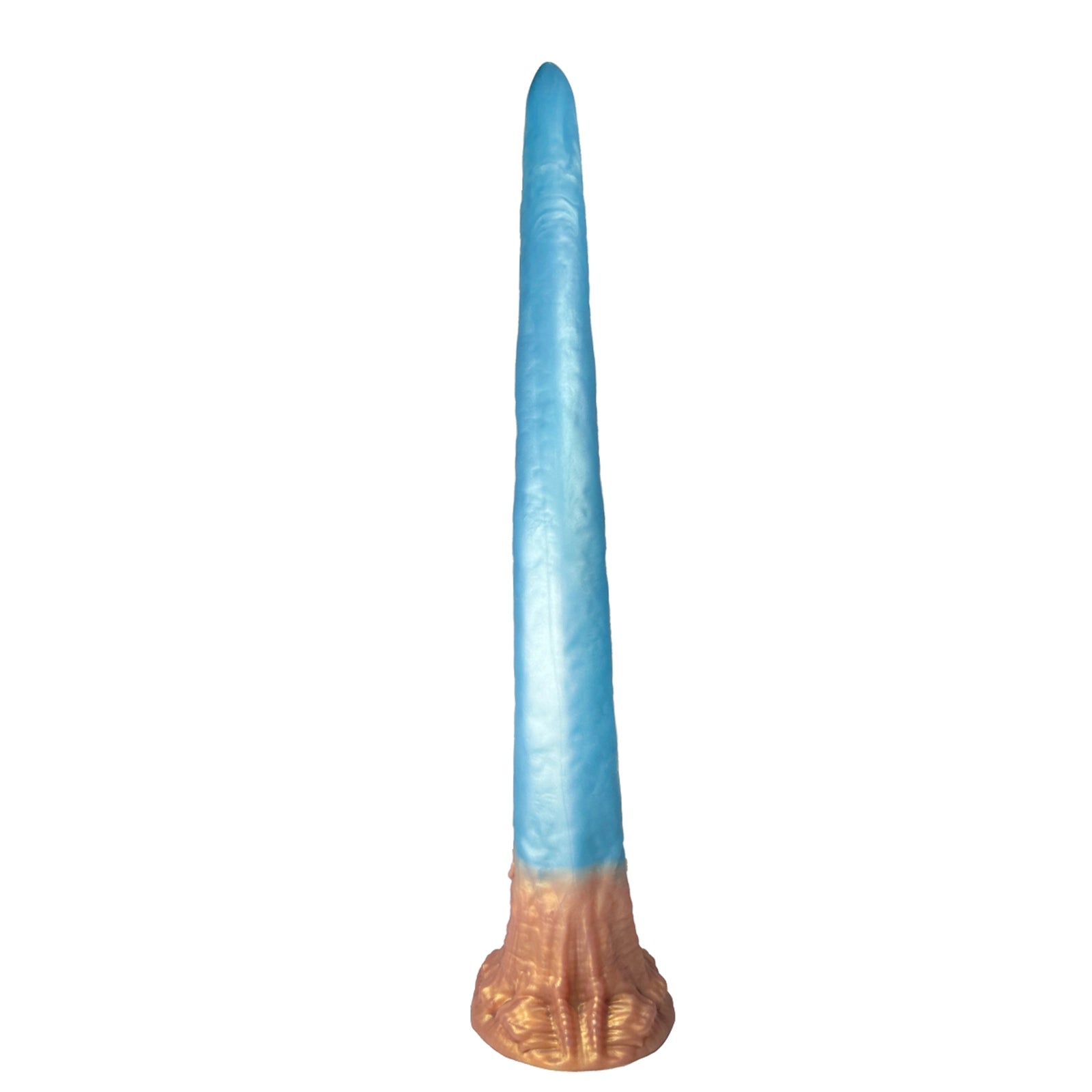 18.5 Sky Blue Octopus Tentacle Dildo Weird Curve, Skull Shape