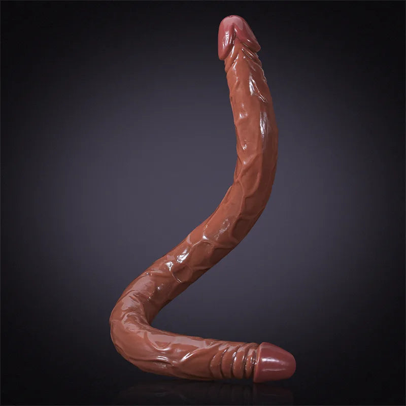 Extra Long Tan Double Head Dildo 21.6 Inch