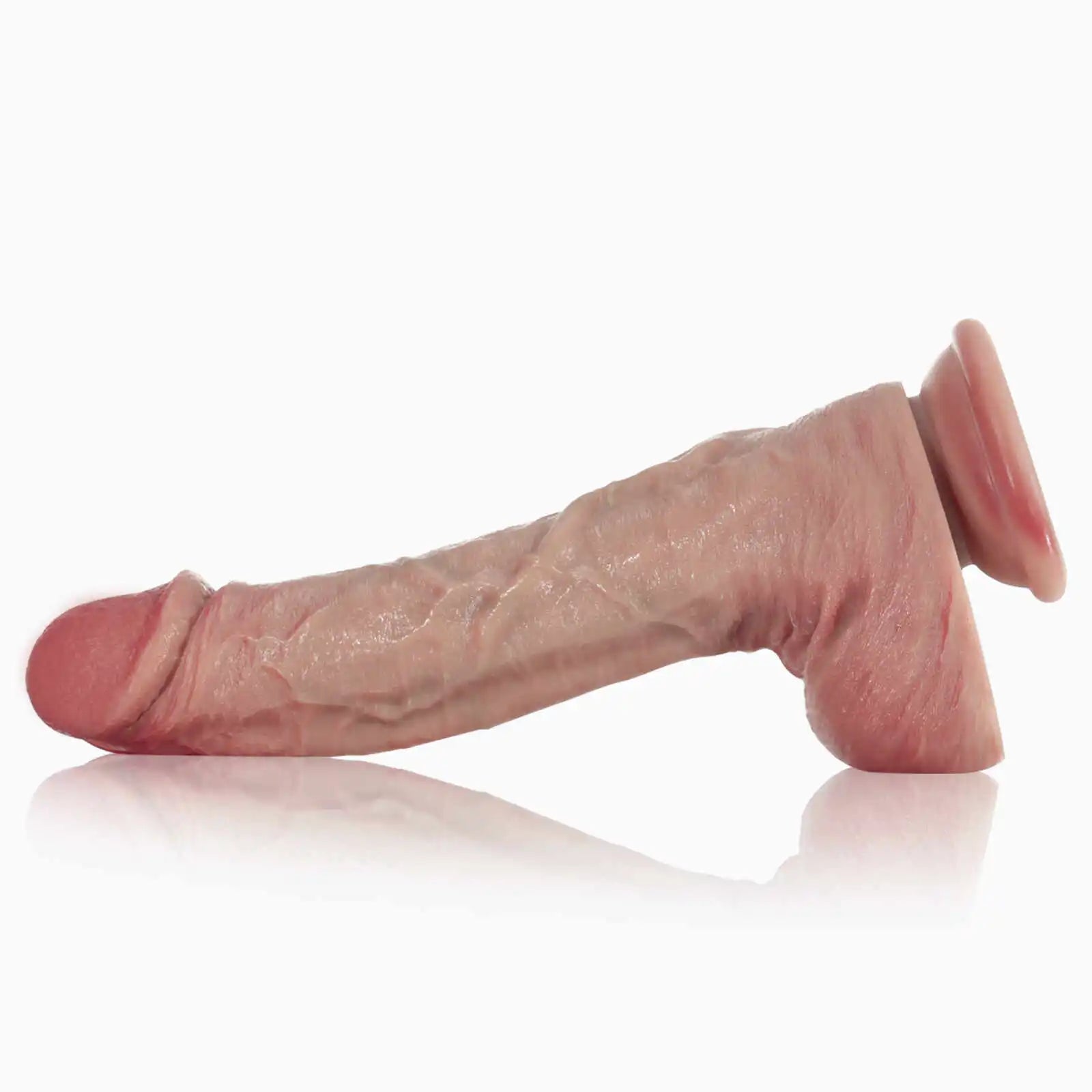 8.5 Realistic Flesh Silicone Dildo for Beginners