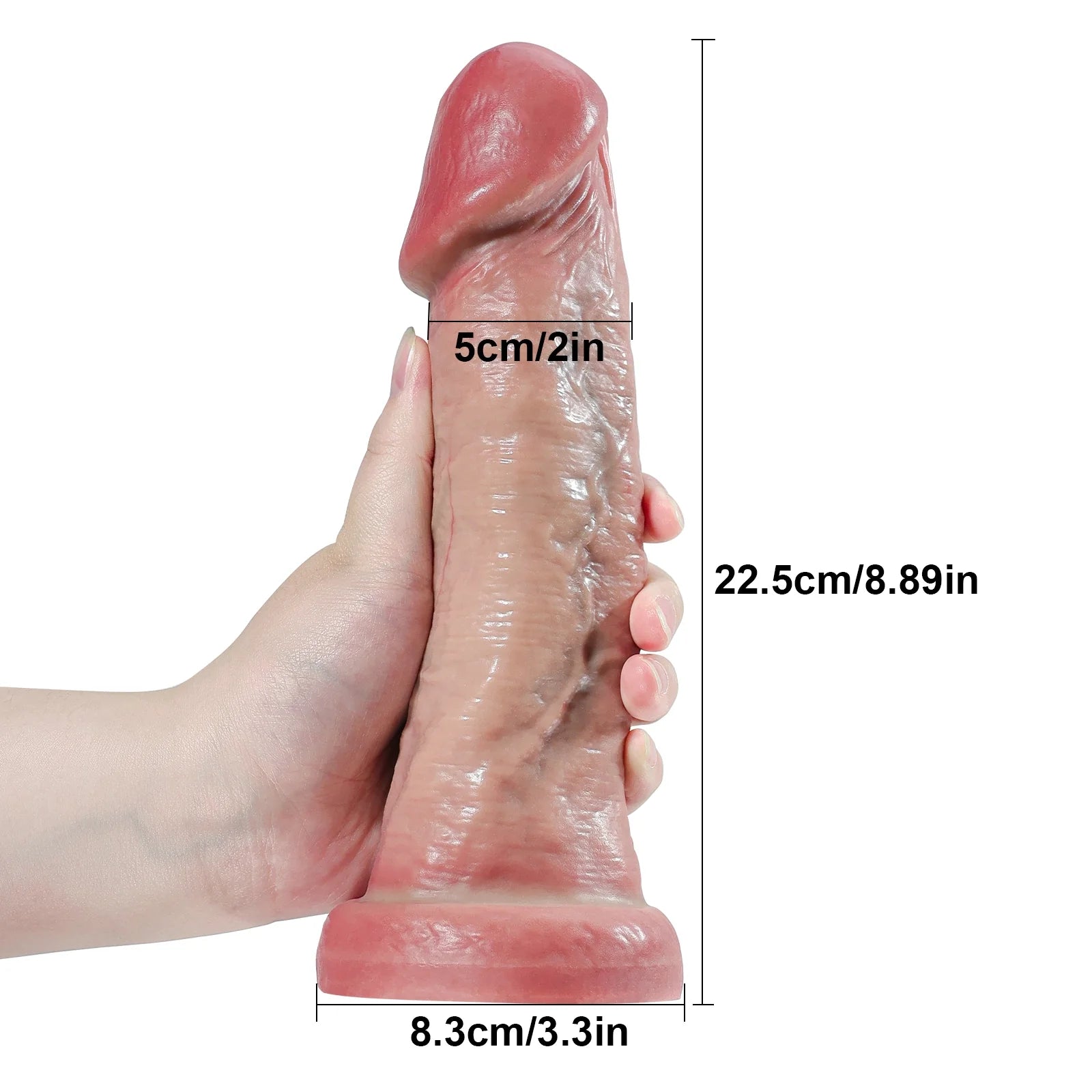 8.9" Realistic Medium Anal Dildo No balls