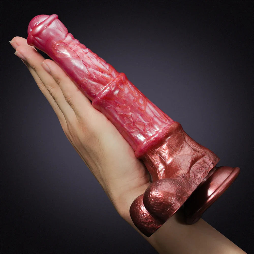 9.64Inch Lifelike Big Knot Pink Horse Dildo