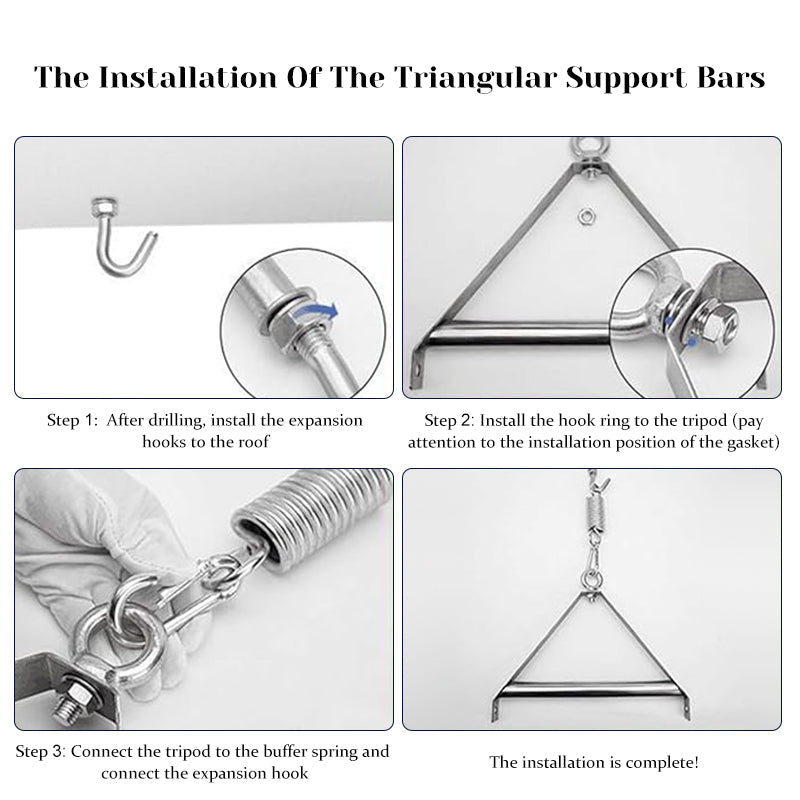 Adjustable 360° Spinning Swing With Steel Triangle Frame