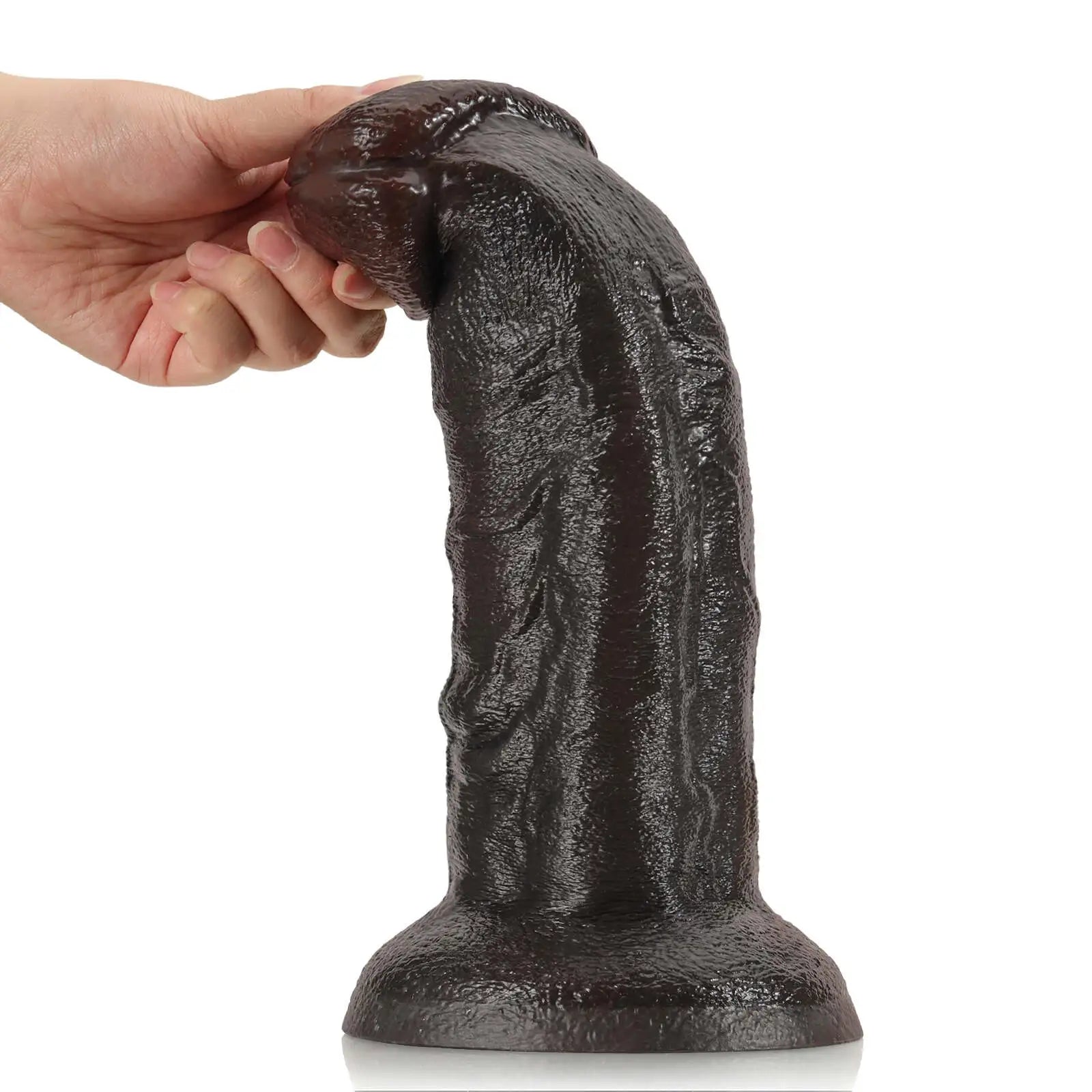 Curved Black Dildo with Suction Cup 8.66 Inch(L Size)
