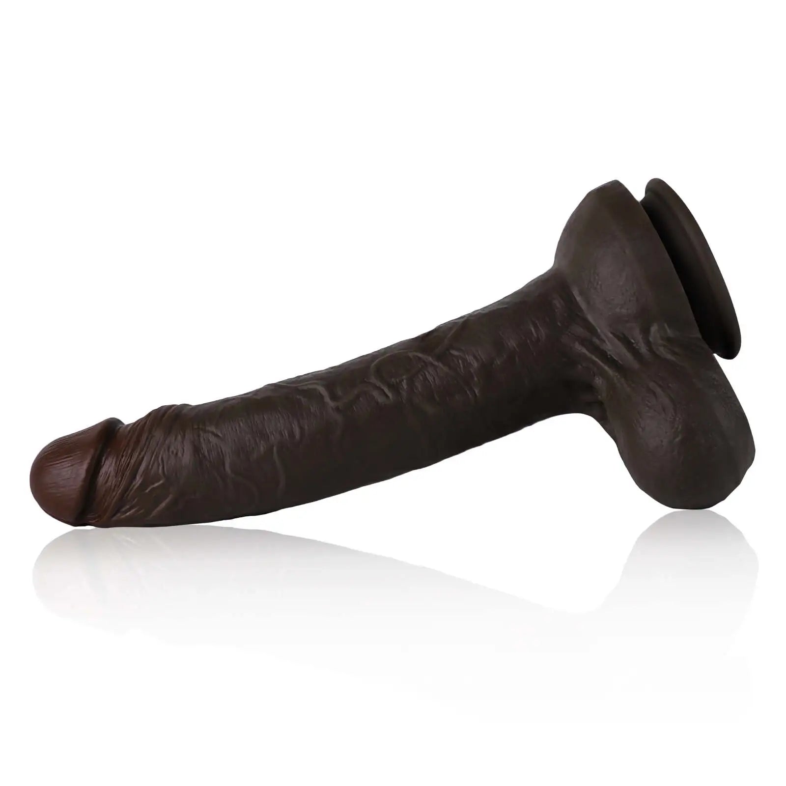 Big Realistic Black Silicone Dildo12.79 Inch