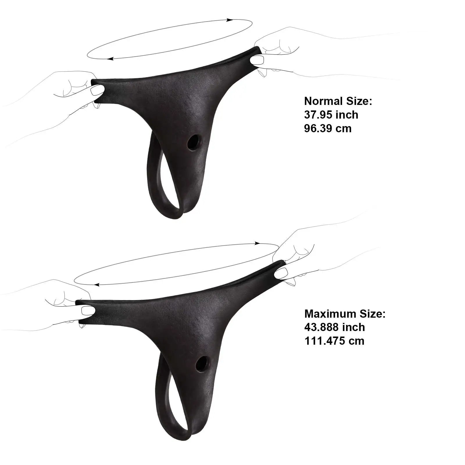 Black Silicone Wearable Dildo Panties with Suction Cup Dildo (Dildo Not Included)
