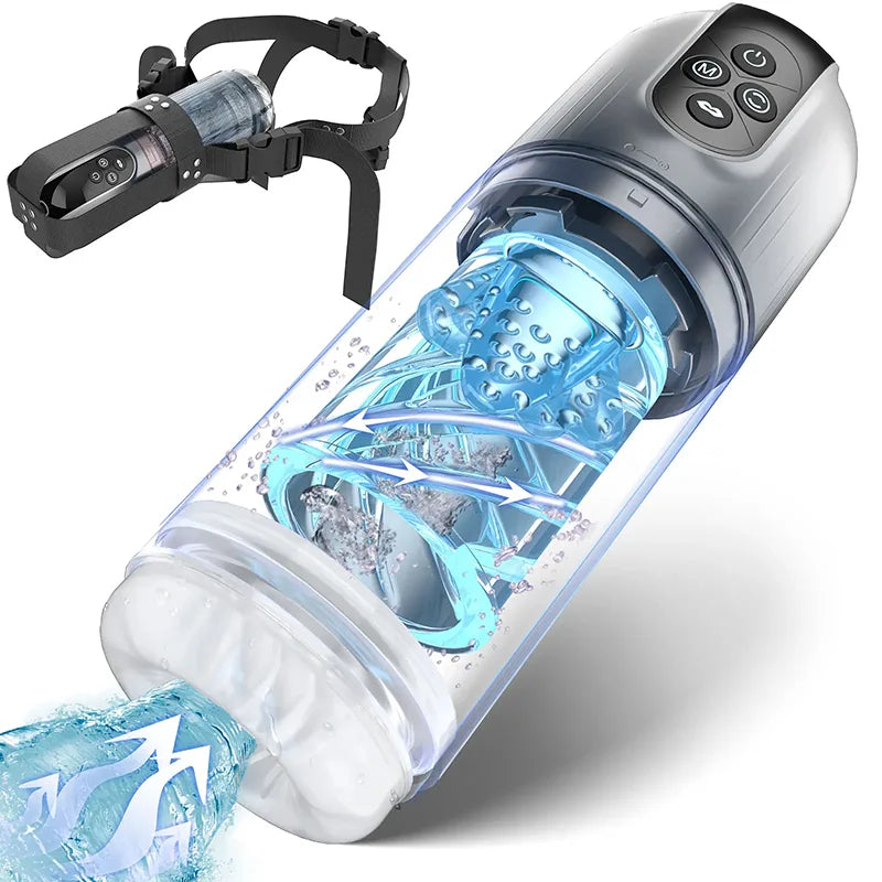 Rotating Sucking Tongue Licking Waterproof Blowjob Machine