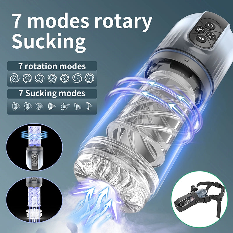 Rotating Sucking Tongue Licking Waterproof Blowjob Machine