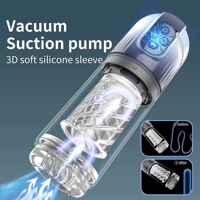 Rotating Sucking Tongue Licking Waterproof Blowjob Machine