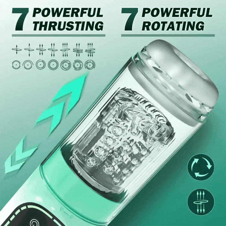 4 in 1 Thrusting Vibrating Sucking Rotating Waterproof Blowjob Machine
