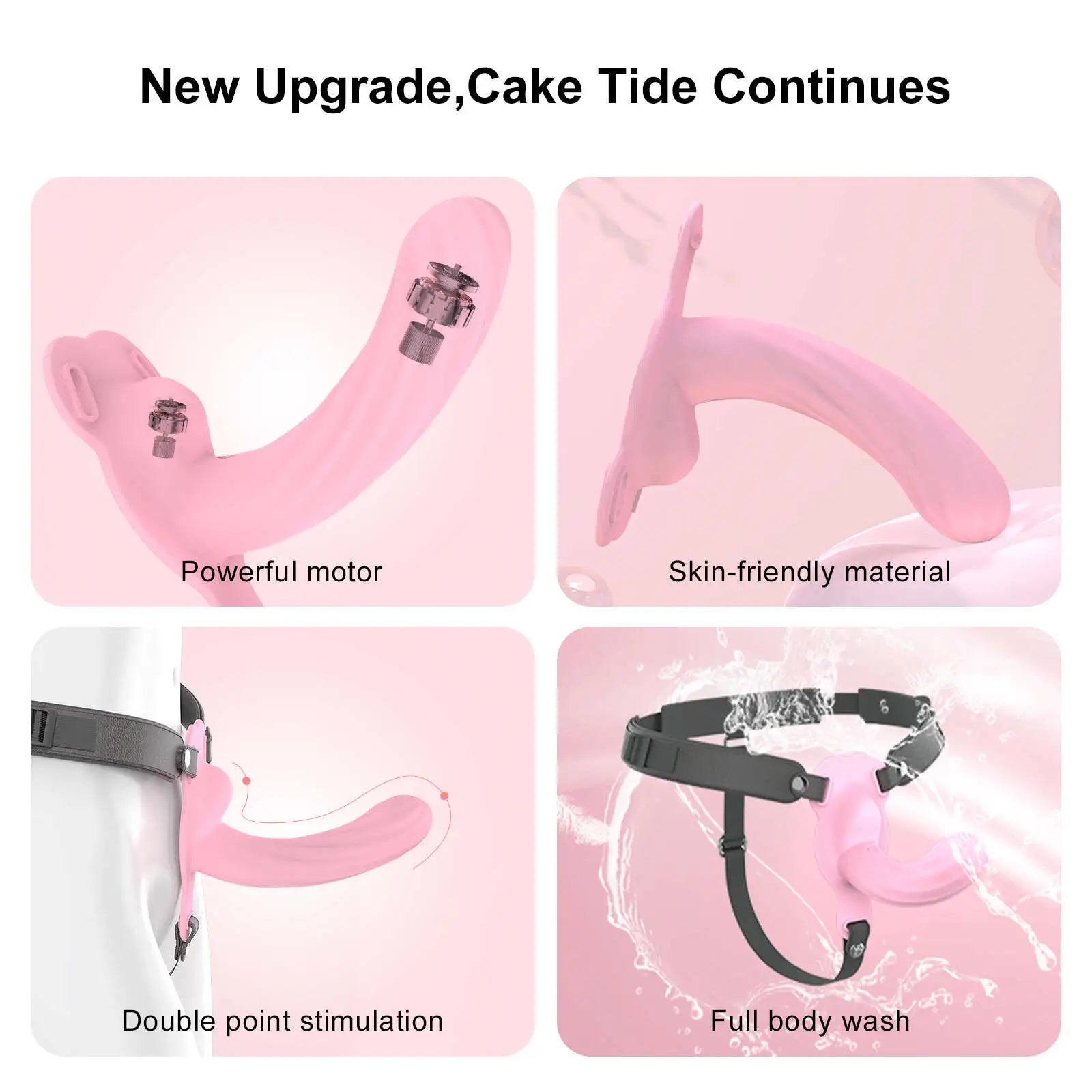 Curved G-Spot Dildo - Vibrating Strap On Dildo with 10 Vibrating 6.51Inch