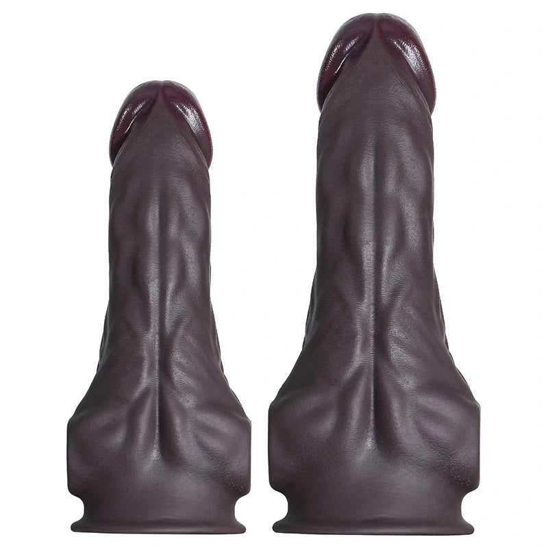 Dark Brown Thick Dildo with Strong Pectorals 9-11Inch