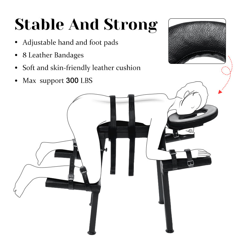 Extreme Sex Chair with Adjustable With Restraint Wrist Cuffs