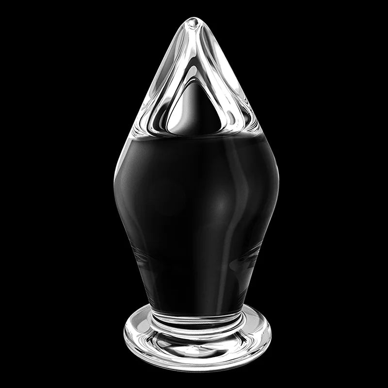 3Pcs Transparent Glass Butt Plug Toys