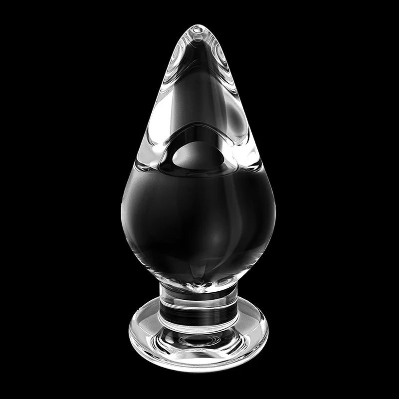 3Pcs Transparent Glass Butt Plug Toys