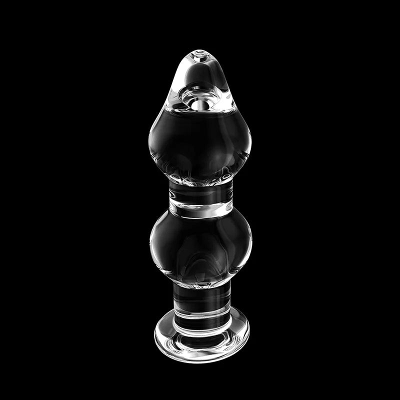 3Pcs Transparent Glass Butt Plug Toys