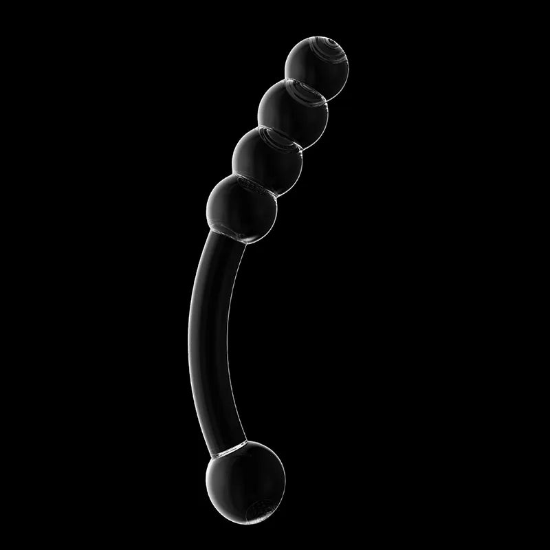 Double Head Anal Beads Glass Dildo 7.78Inch