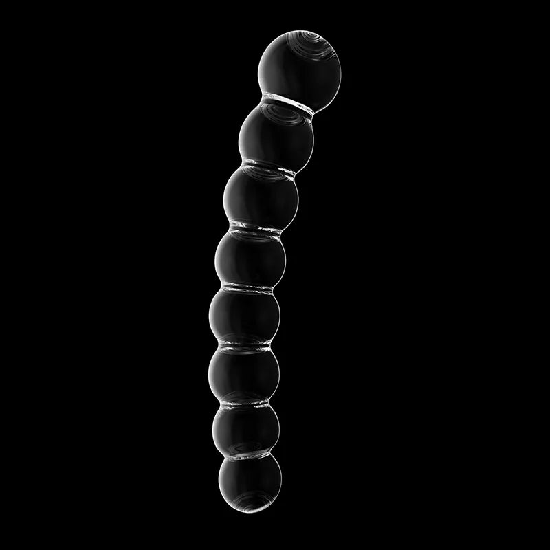 Curved Anal Bead Glass Dildo 7.67Inch