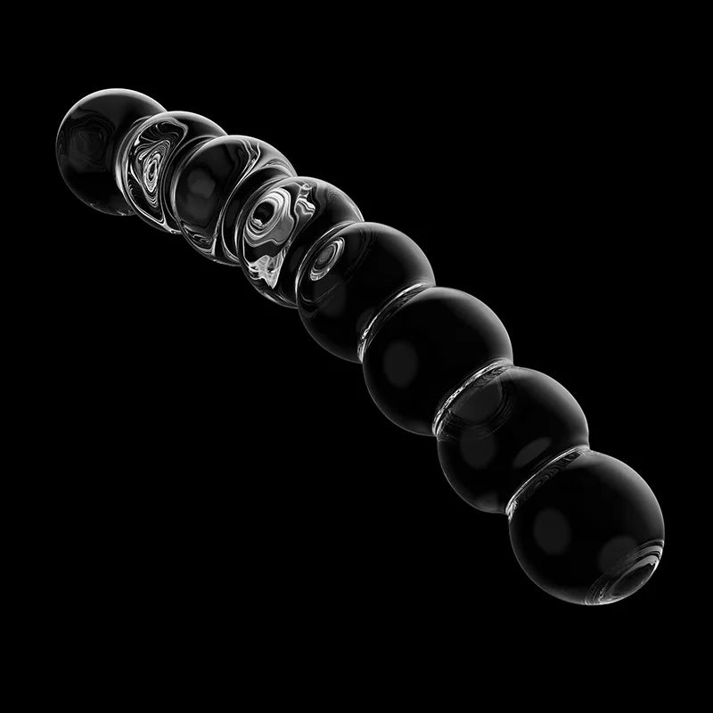 Curved Anal Bead Glass Dildo 7.67Inch