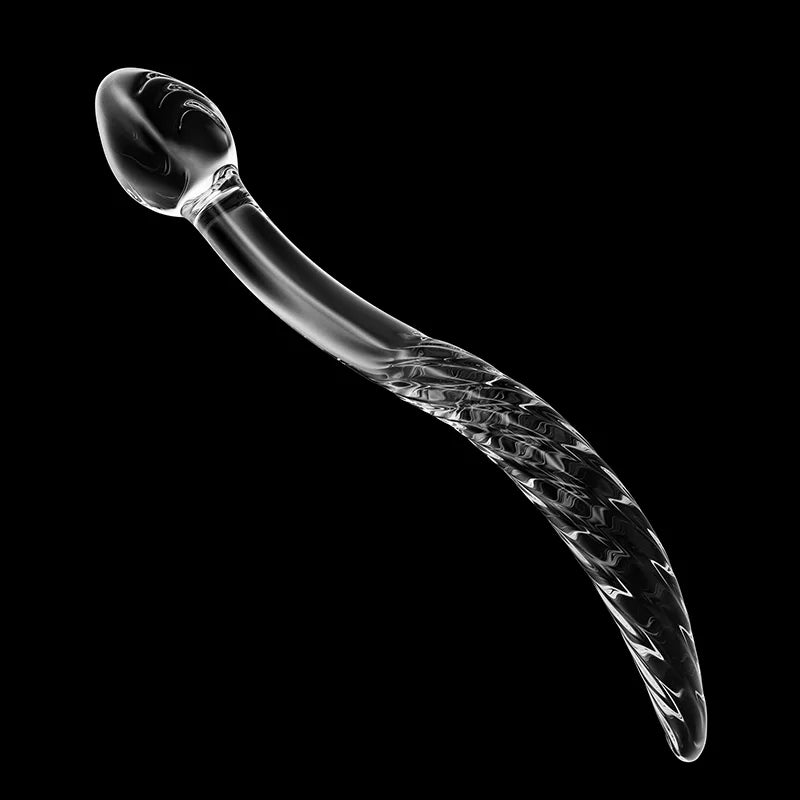 Pointed Crankshaft Glass Dildo 10.03Inch