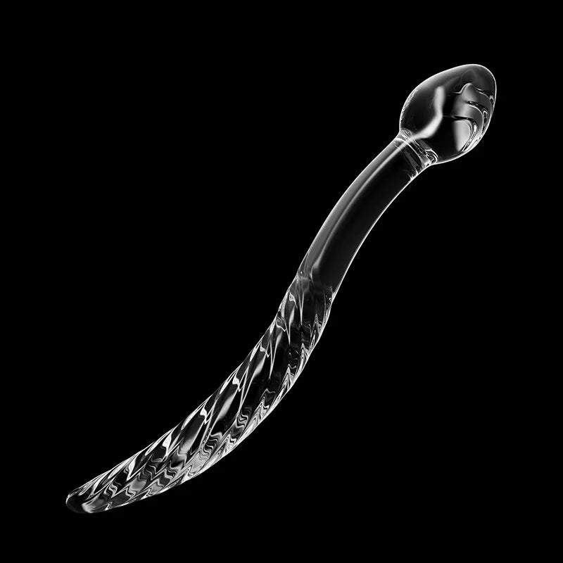 Pointed Crankshaft Glass Dildo 10.03Inch