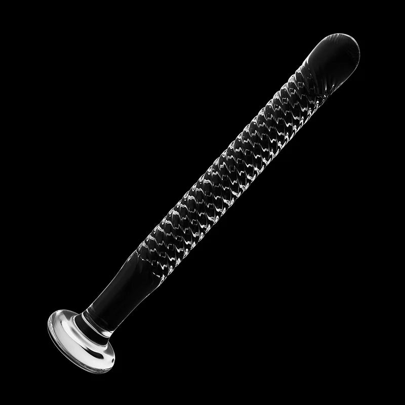 Crystal Glass Dildo with Threaded Shaft 7.48Inch