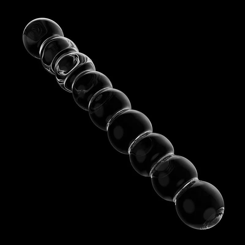 Transparent Anal Beads Glass Dildo 8.66Inch