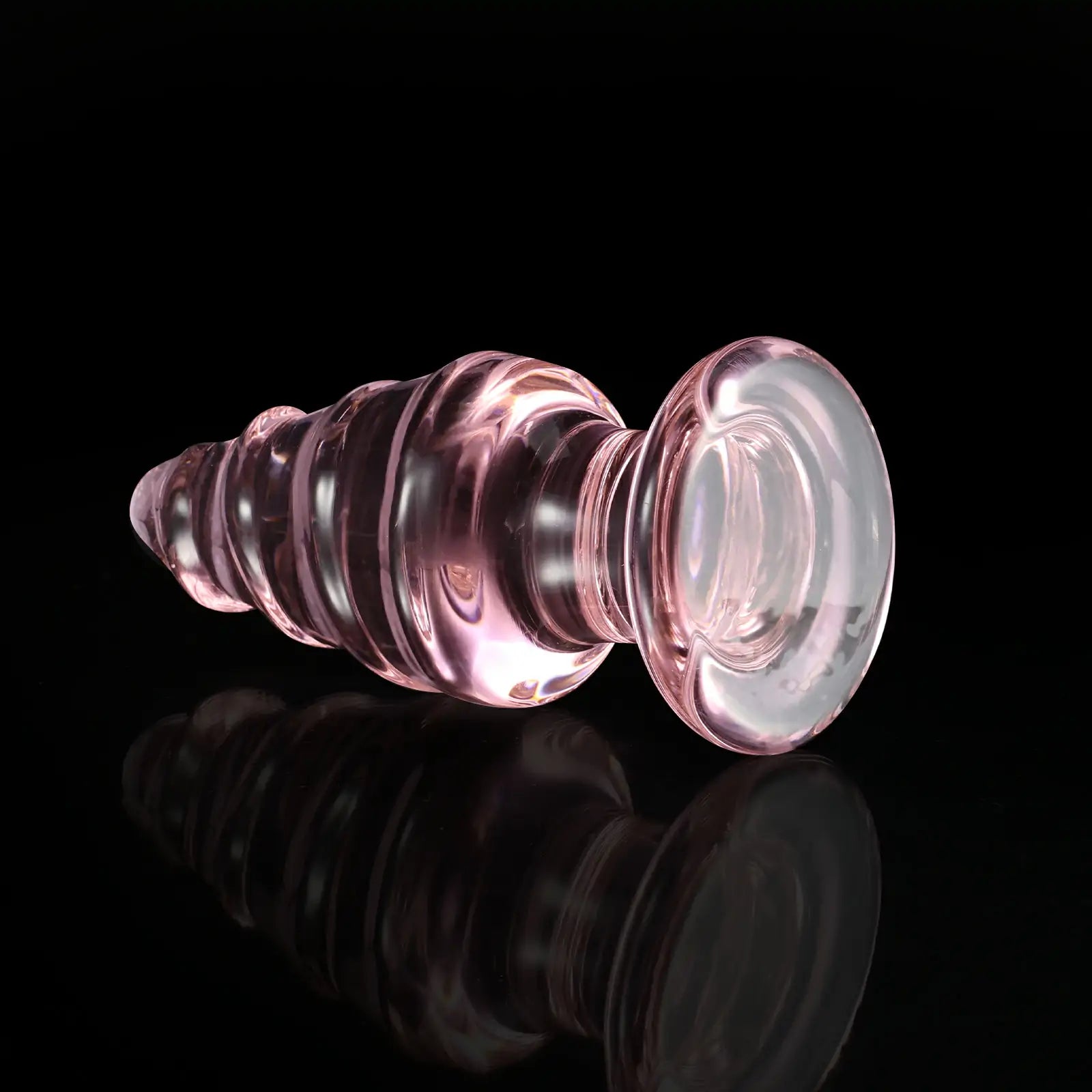 Pink Small Glass Butt Plug 3.7 Inch