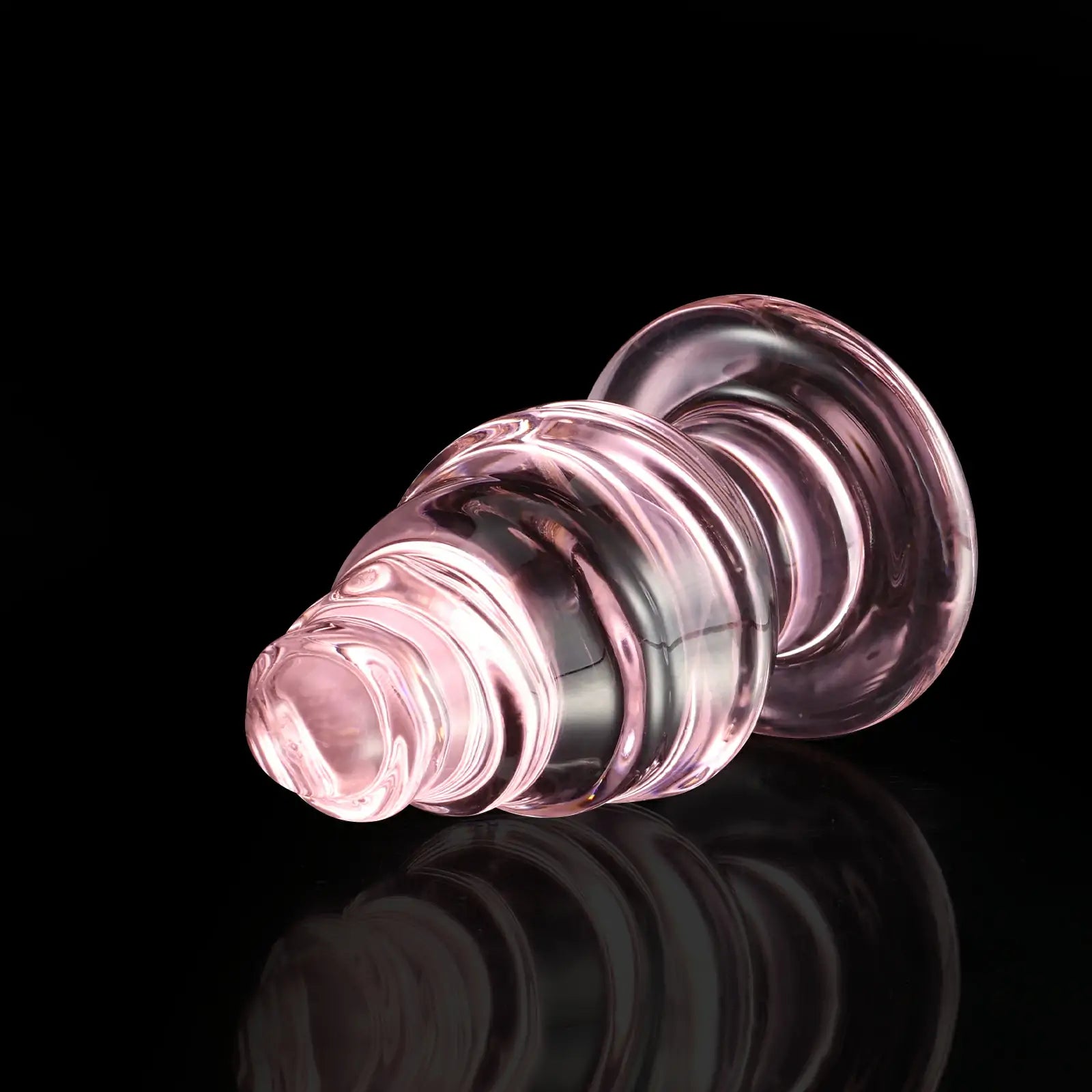 Pink Small Glass Butt Plug 3.7 Inch