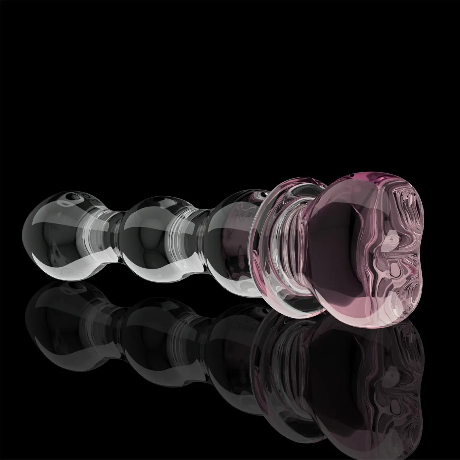 Pink Heart-Shaped Glass Dildo