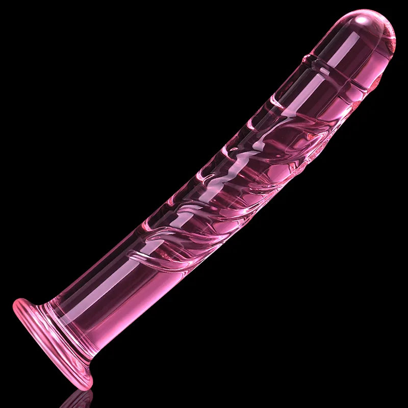 Spiral Pattern Glass Dildo 7.67Inch