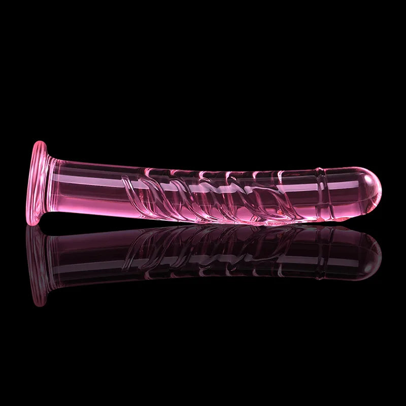 Spiral Pattern Glass Dildo 7.67Inch