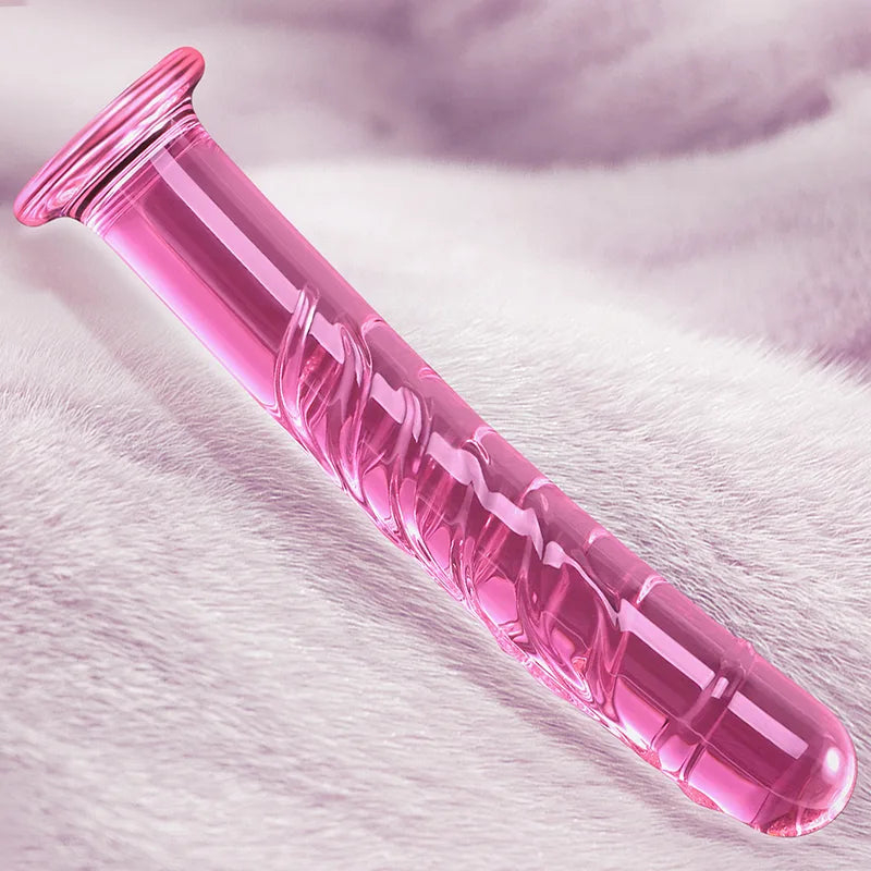 Spiral Pattern Glass Dildo 7.67Inch