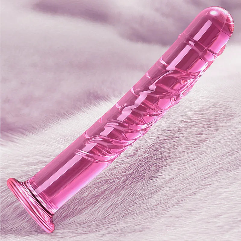 Spiral Pattern Glass Dildo 7.67Inch