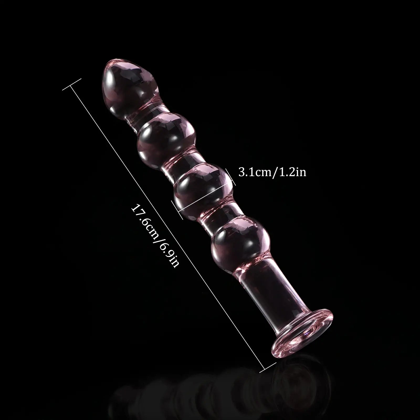 7-Inch Pink Glass Dildo Toy