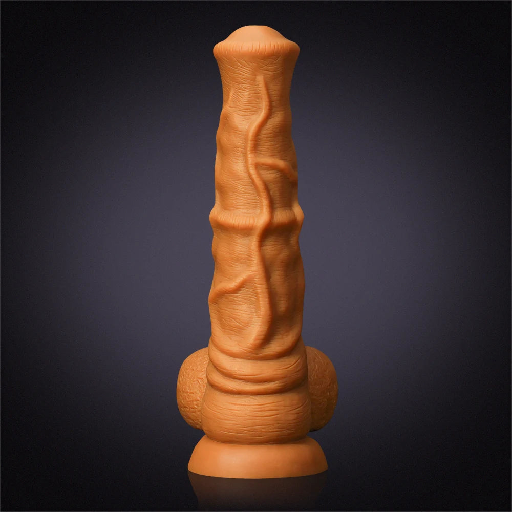 Gold Liquid Silicone Horse Dildo 14.57 Inch