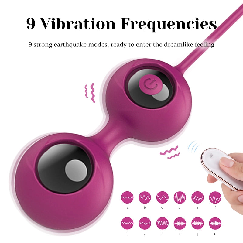 9 Vibrating Wireless Remote Control Kegel Balls