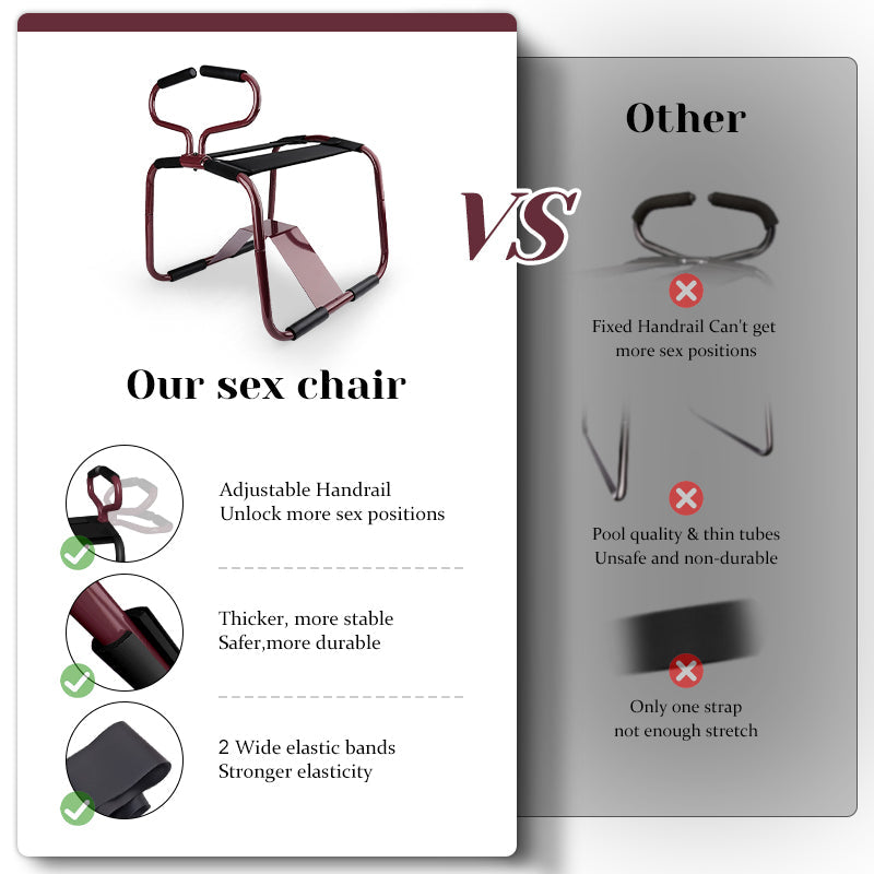 Multifunctional Sex Position Enhancer Chair With Armrests