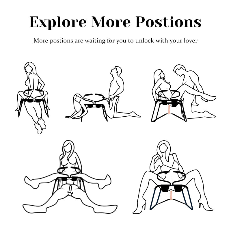 Multifunctional Sex Position Enhancer Chair With Armrests