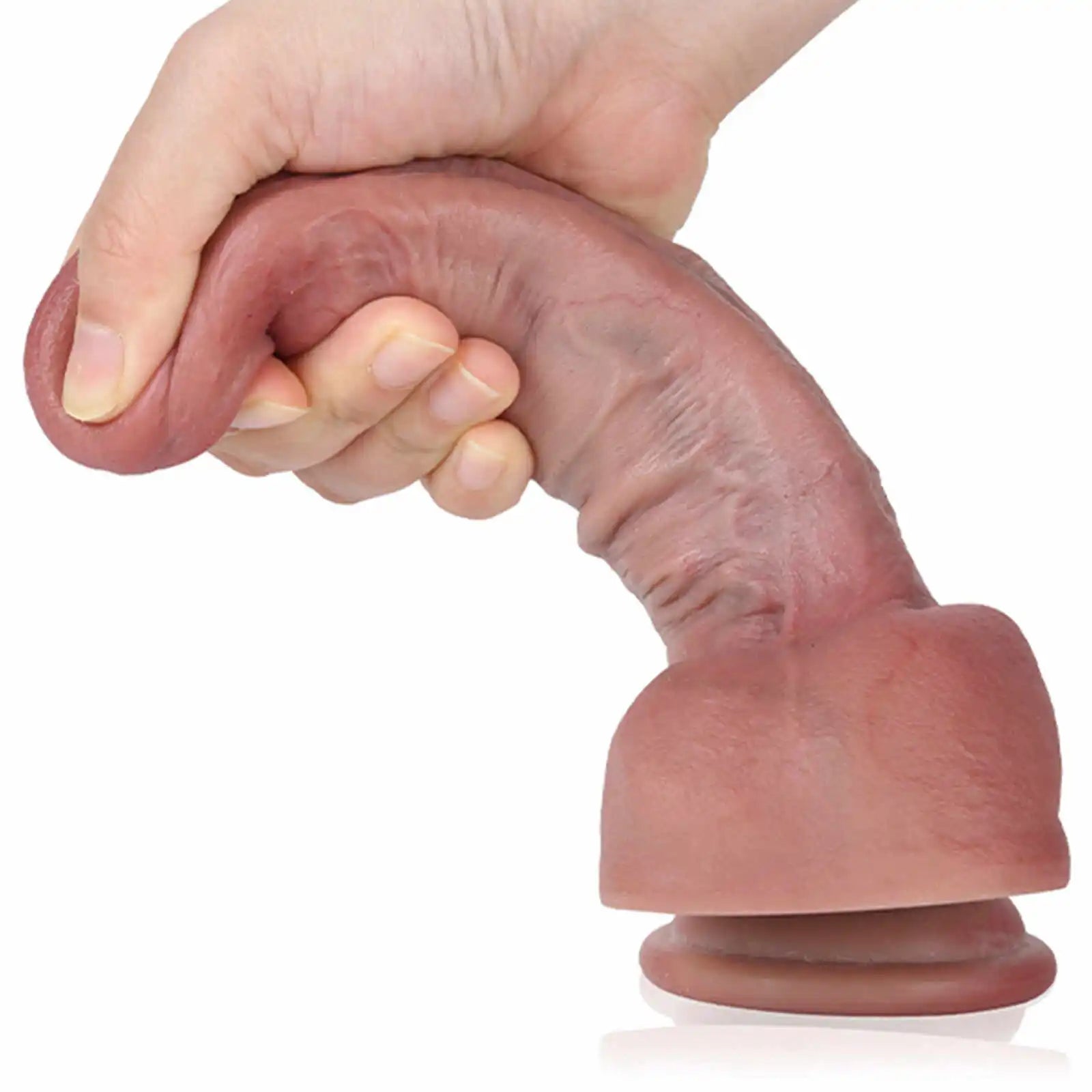 Lifelike Double Layer Silicone Dildo 7.3 Inch