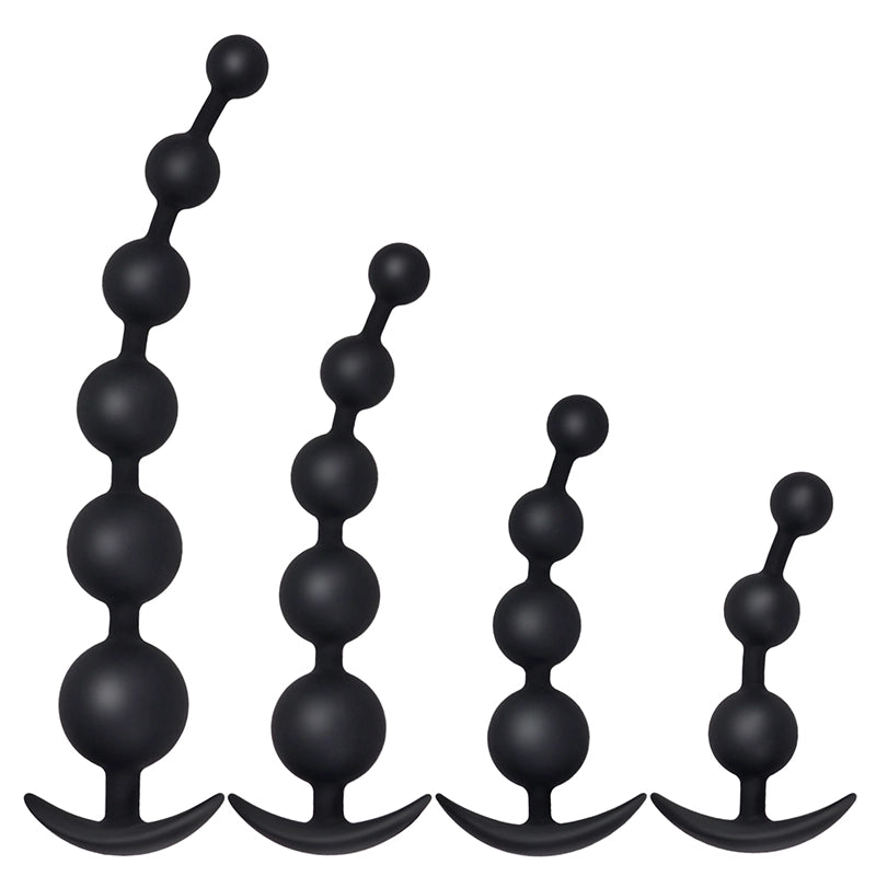 Silicone Anal Beads 4Sets for Beginners Advanced Users