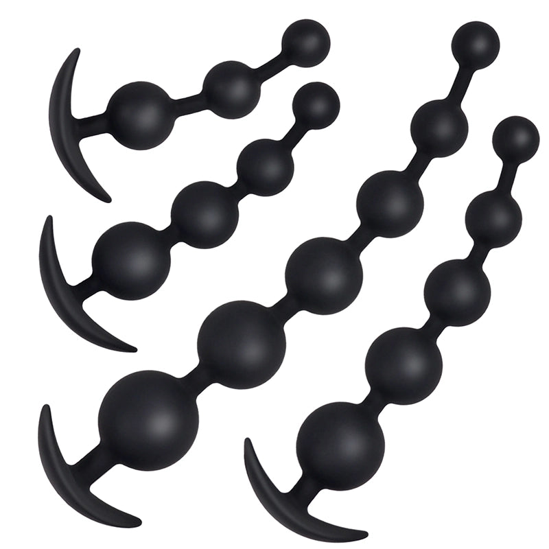 Silicone Anal Beads 4Sets for Beginners Advanced Users
