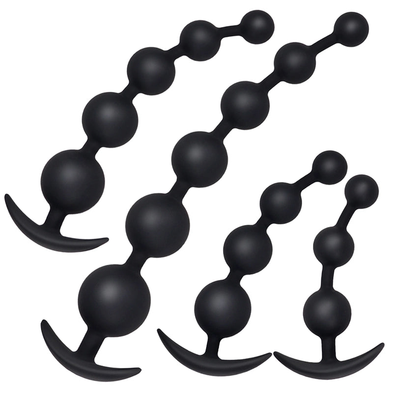 Silicone Anal Beads 4Sets for Beginners Advanced Users