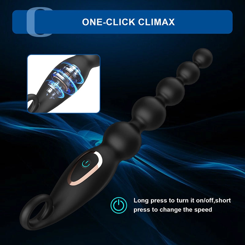 7 Vibration Modes Handle Anal Beads Toy