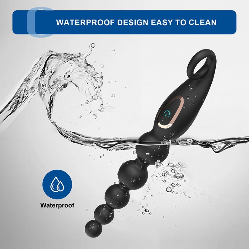 7 Vibration Modes Handle Anal Beads Toy