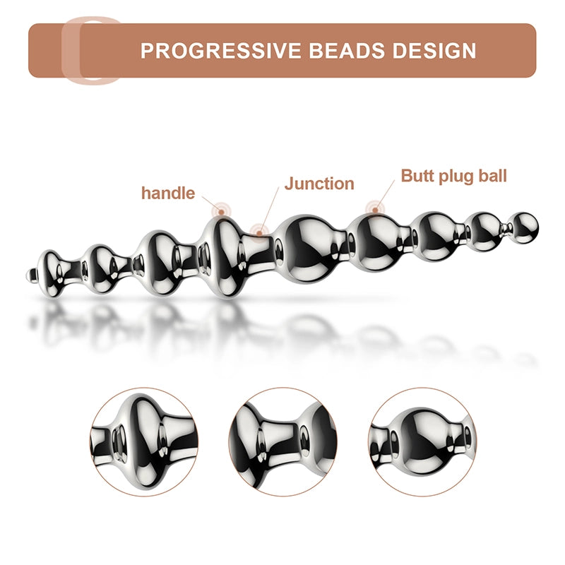 Metal Anal Beads Toy with 9 Balls