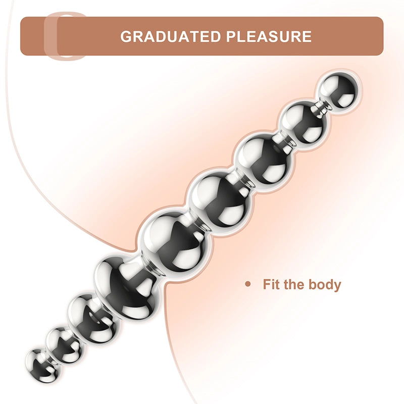 Metal Anal Beads Toy with 9 Balls