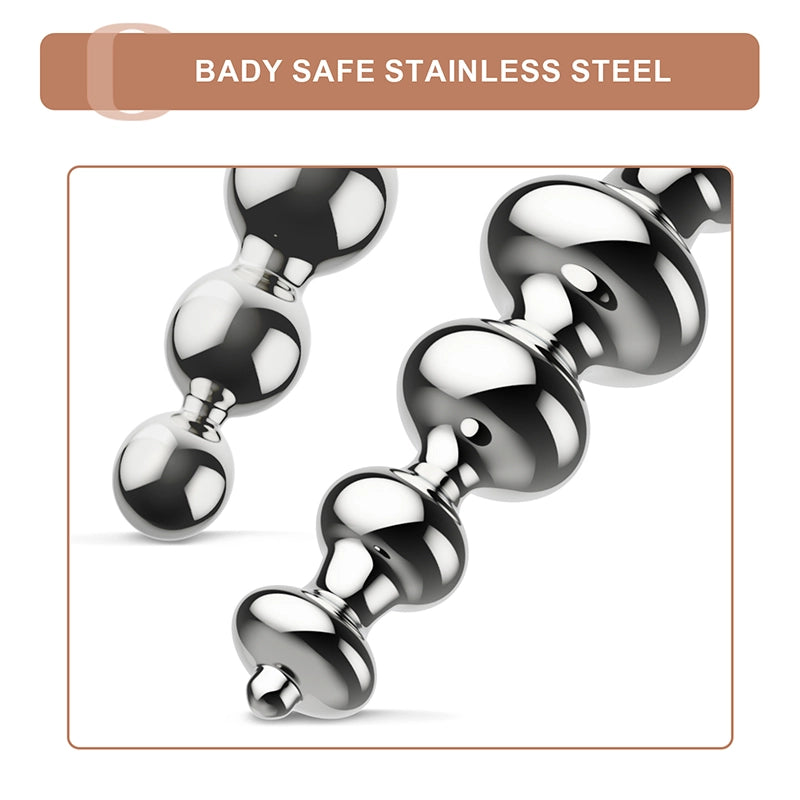 Metal Anal Beads Toy with 9 Balls