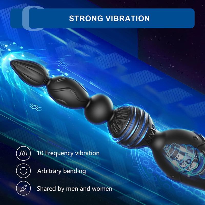 2 In 1 App Controlled Anal Beads With 10 Vibration Modes